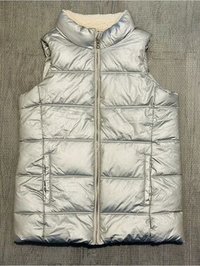 Old Navy Silver Puffy Vest